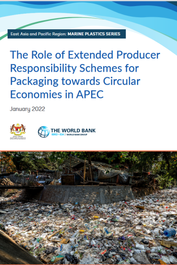 Ein Deckblatt der Studie der World Bank "The Role of Extended Producer Responsibilitiy Schemes for Packaging towards Circular Economies in APEC", erschienen Januar 2022 als Teil der "Marine Plastics Series"