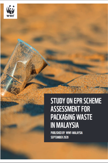 Titelblatt der Studie "Study on EPR scheme assessment for packaging waste in Malaysia" herausgegeben September 2020 vom WWF-Malaysia