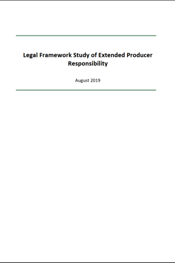 Titelblatt vom Bericht "Legal Framework Study of Extended Producer Responsibility" herausgegeben August 2019
